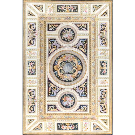 RENAISSANCE SAVONNERIE S196B IVORY / BLACK 11'8" X 18'5"