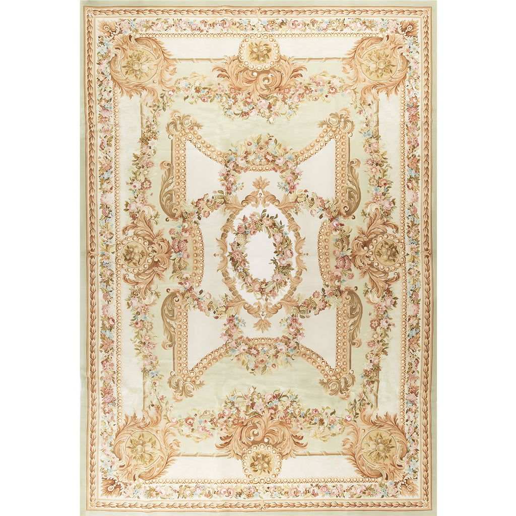 RENAISSANCE SAVONNERIE S-292 GREEN / IVORY 11' X 16'1"