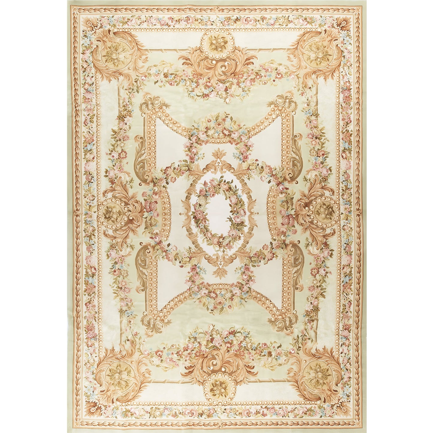 RENAISSANCE SAVONNERIE S-292 GREEN / IVORY 11' X 16'1"