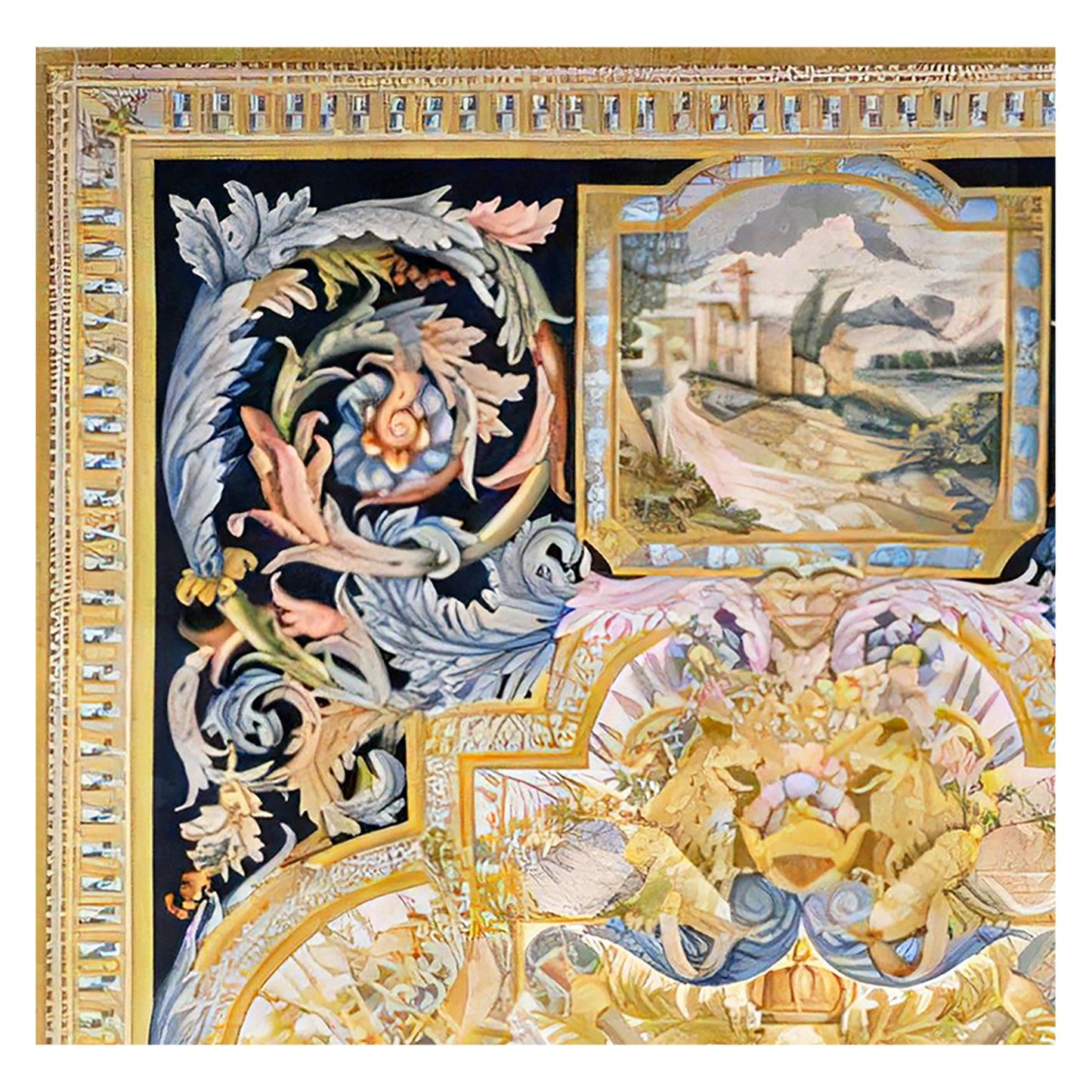 RENAISSANCE SAVONNERIE S-155 IVORY / MULTI 12' X 18'1"