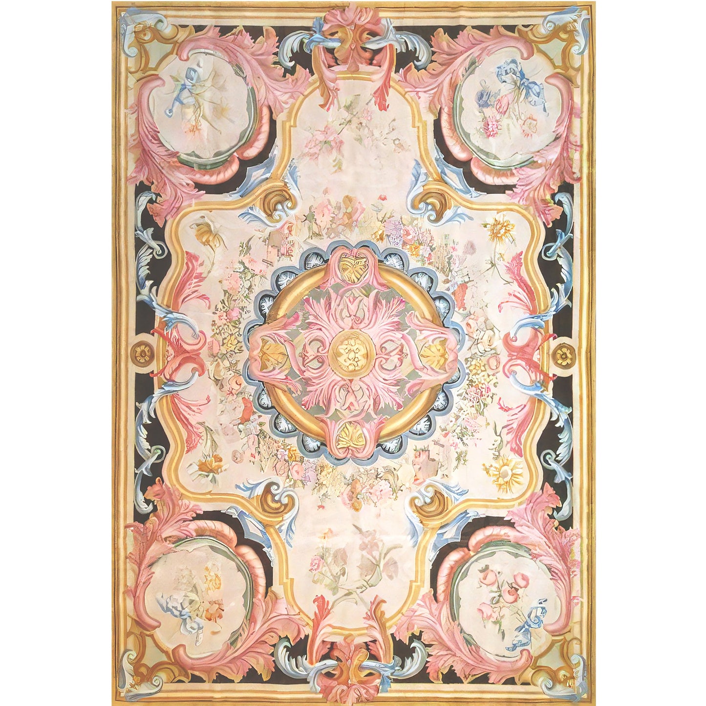 RENAISSANCE SAVONNERIE S147I IVORY / BROWN 11'11" X 17'5"