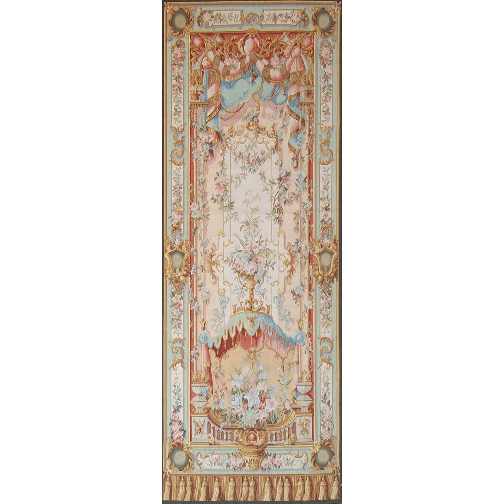 RENAISSANCE TAPESTRY 22 2358 BEIGE / GREEN 3'4" X 7'11"