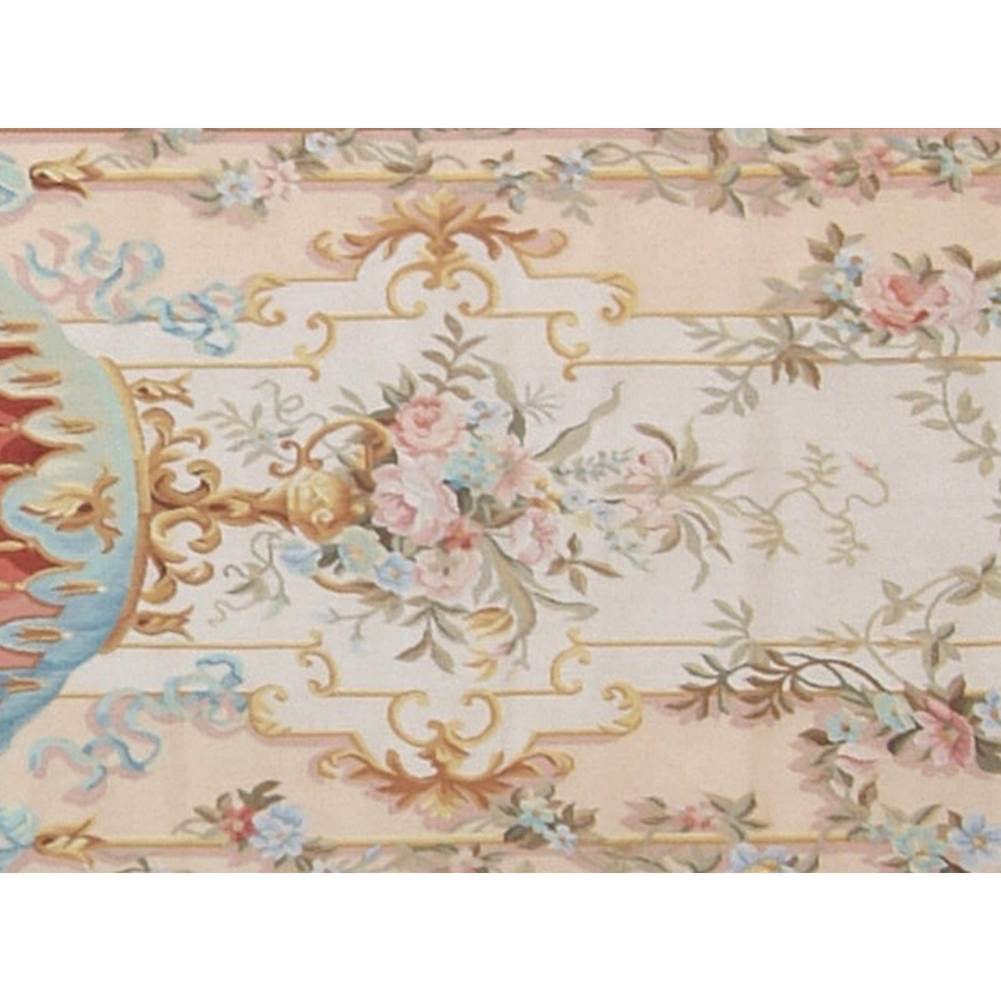 RENAISSANCE TAPESTRY 22 2358 BEIGE / GREEN 3'4" X 7'11"