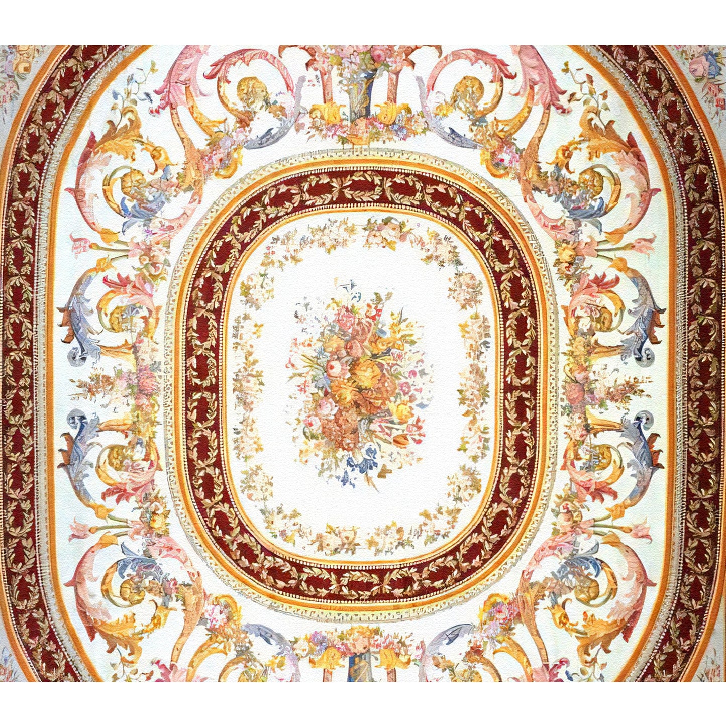 RENAISSANCE SAVONNERIE S121R RED / IVORY 18' X 22'