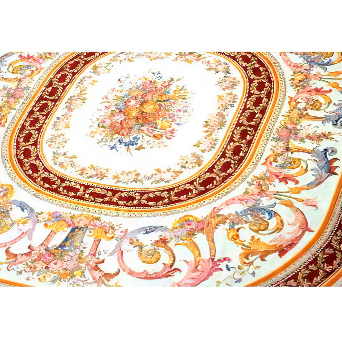 RENAISSANCE SAVONNERIE S121R RED / IVORY 18' X 22'