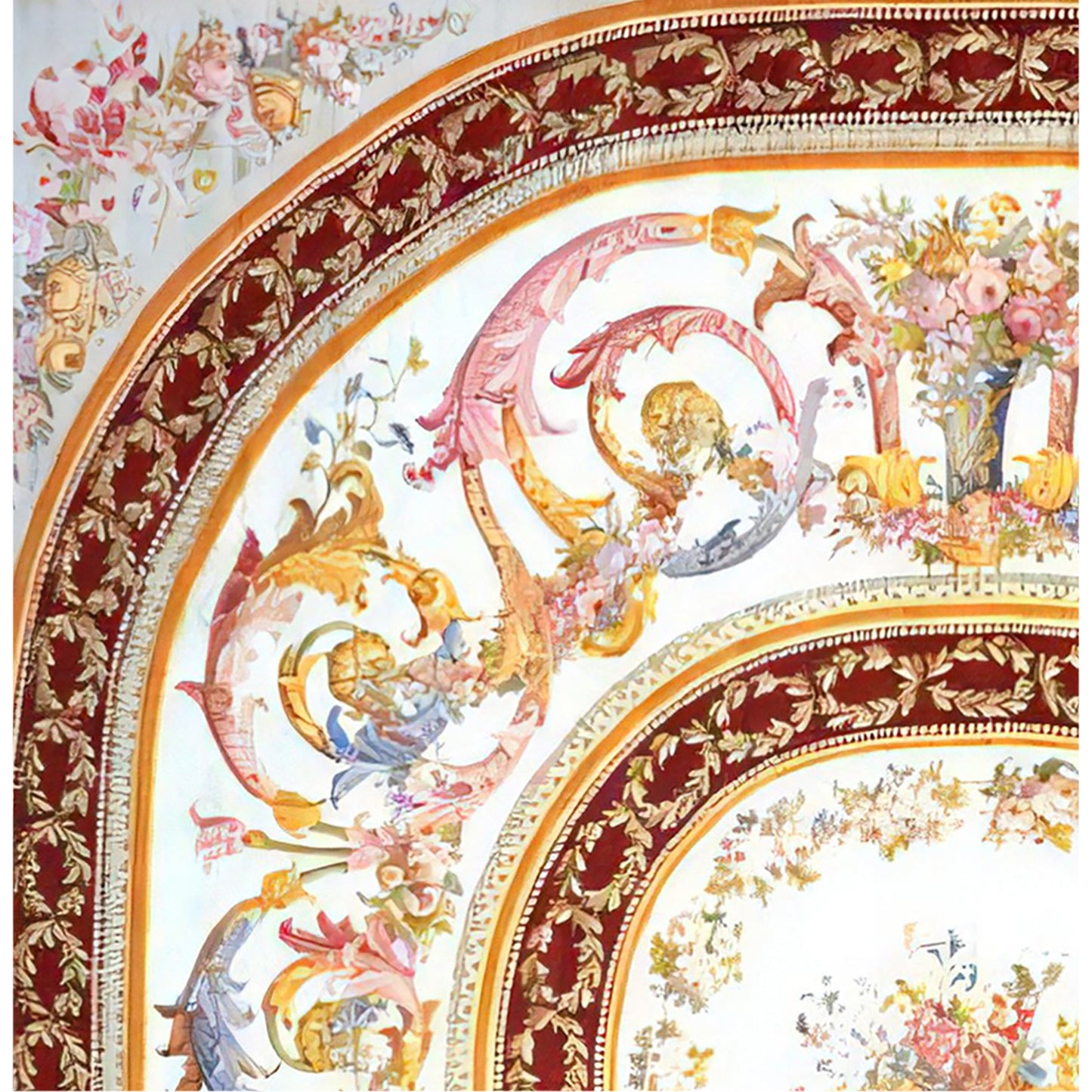 RENAISSANCE SAVONNERIE S121R RED / IVORY 18' X 22'