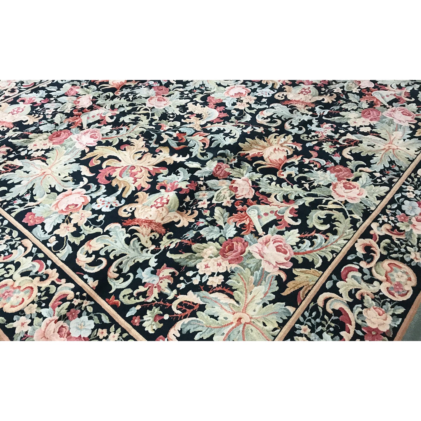 RENAISSANCE SAVONNERIE S175B BLACK, MULTI 9' X 12'1"