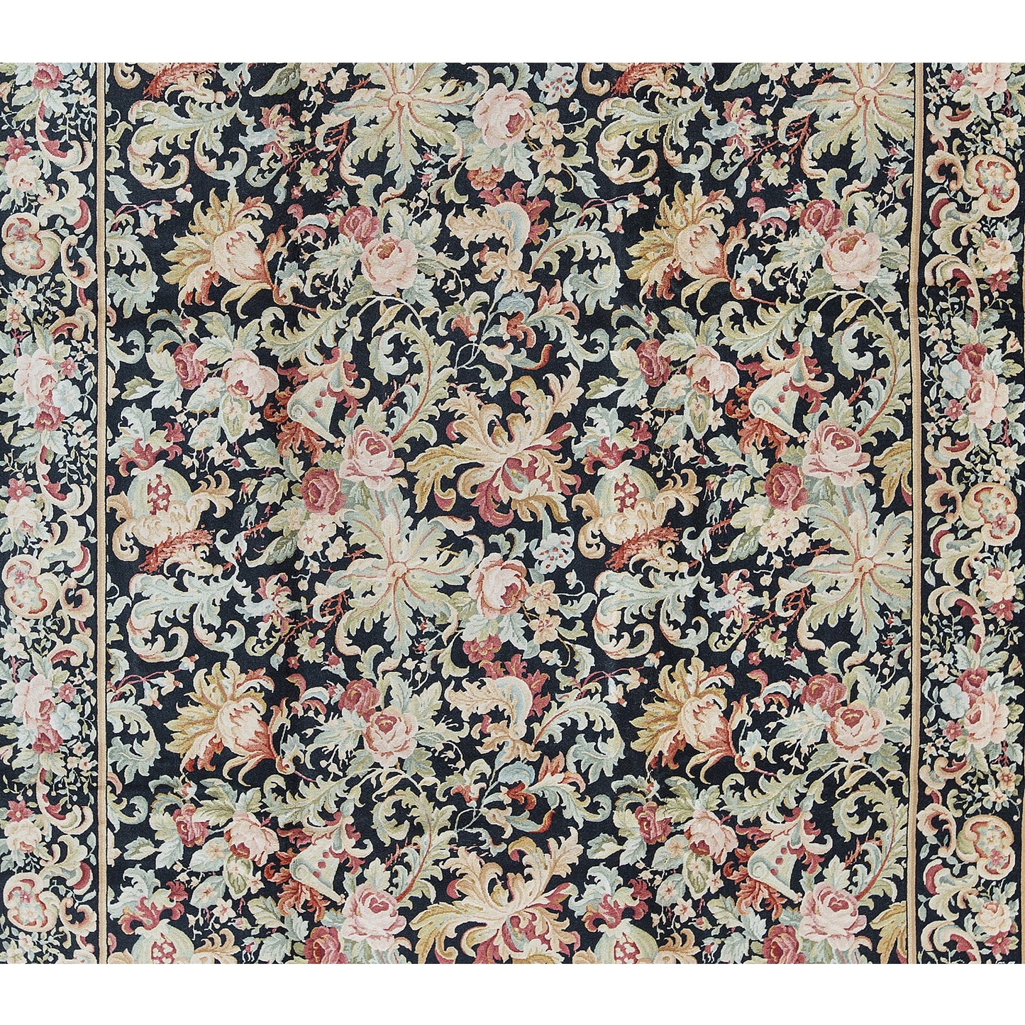 RENAISSANCE SAVONNERIE S175B BLACK, MULTI 9' X 12'1"