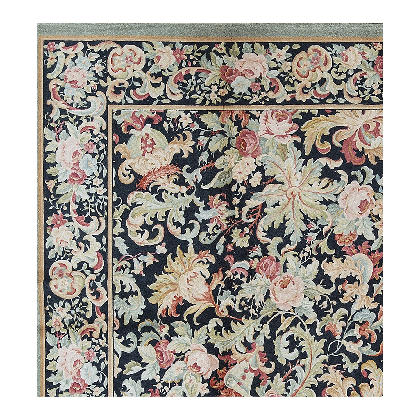 RENAISSANCE SAVONNERIE S175B BLACK, MULTI 9' X 12'1"