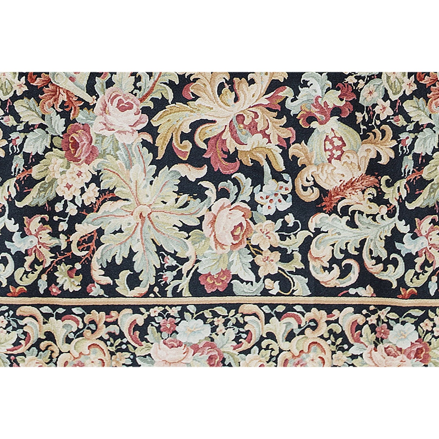 RENAISSANCE SAVONNERIE S175B BLACK, MULTI 9' X 12'1"