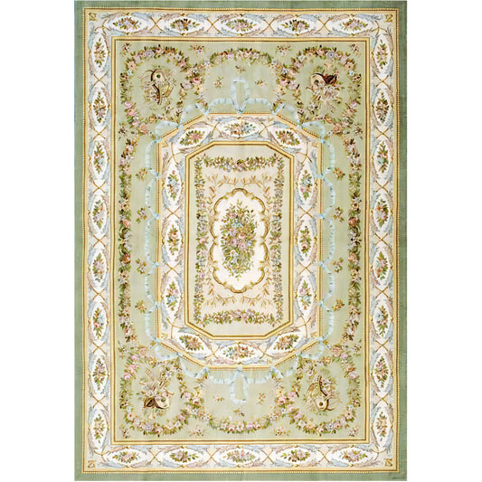 RENAISSANCE SAVONNERIE S127G GREEN / IVORY 16'6" X 19'6"