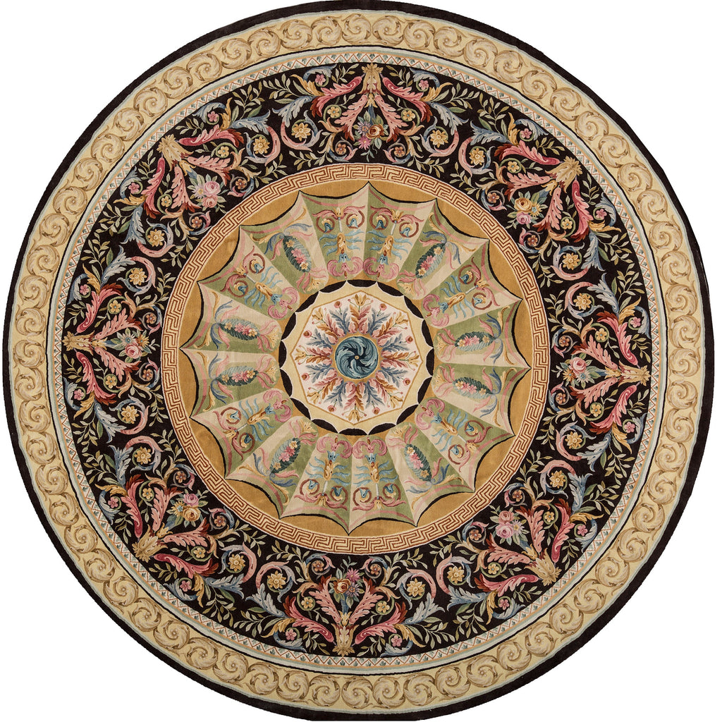 RENAISSANCE SAVONNERIE S-106 BROWN / GOLD 13' X 13'