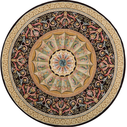RENAISSANCE SAVONNERIE S-106 BROWN / GOLD 13' X 13'
