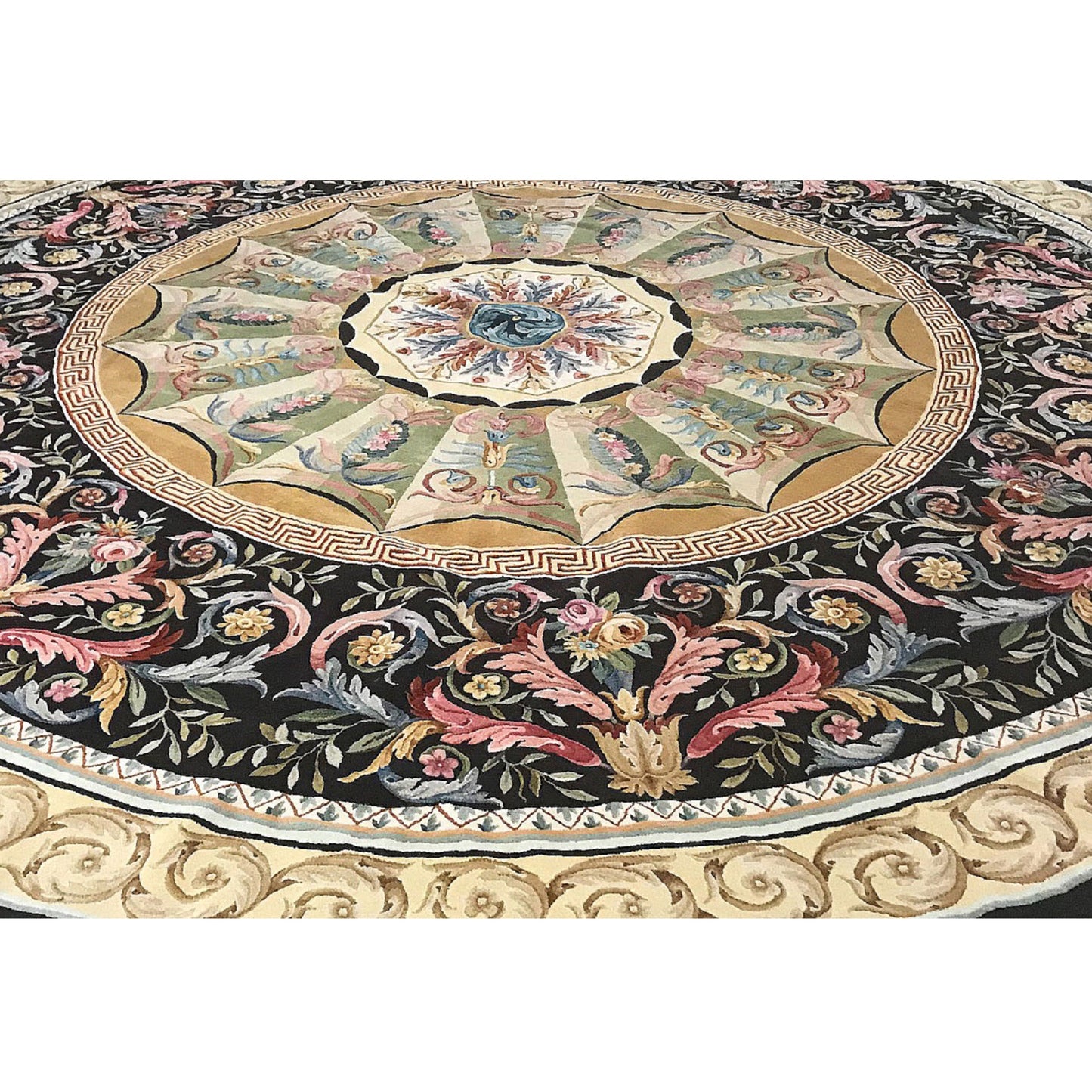 RENAISSANCE SAVONNERIE S-106 BROWN / GOLD 13' X 13'