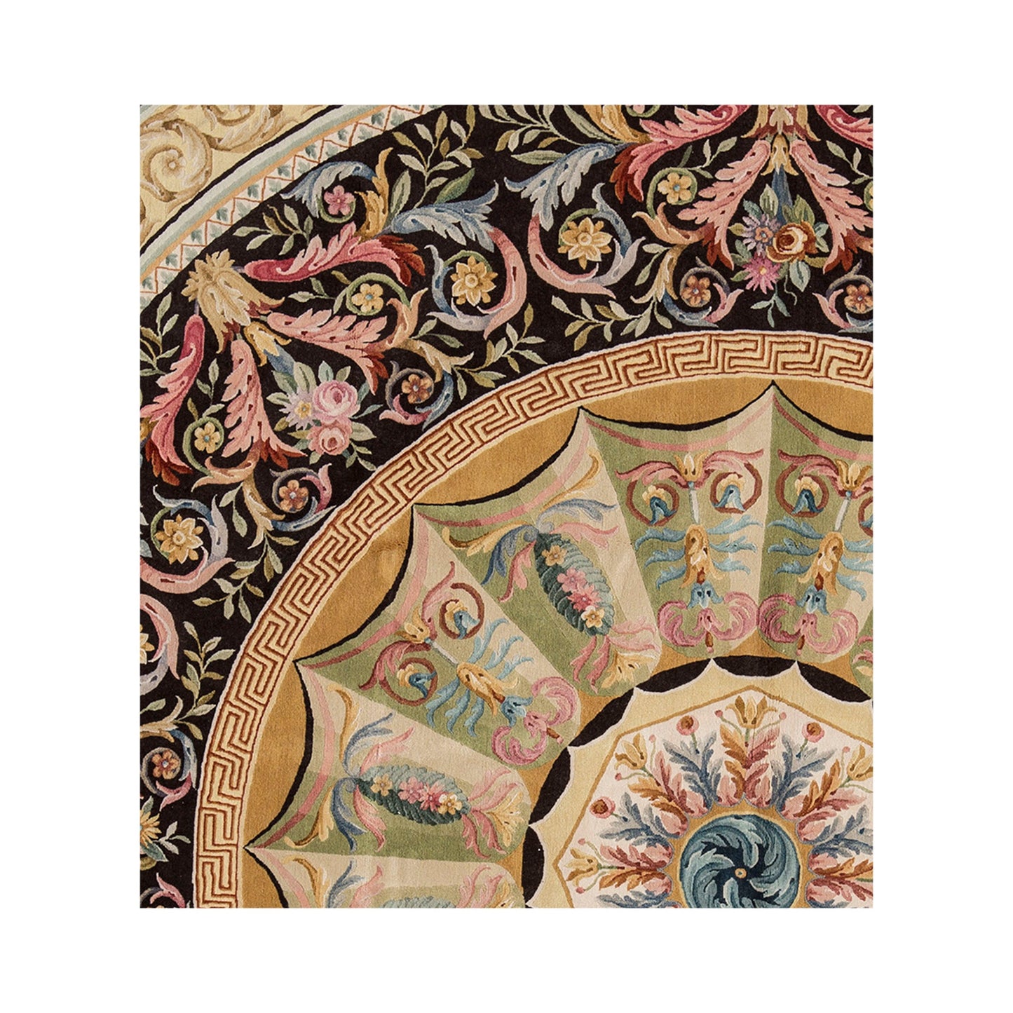 RENAISSANCE SAVONNERIE S-106 BROWN / GOLD 13' X 13'
