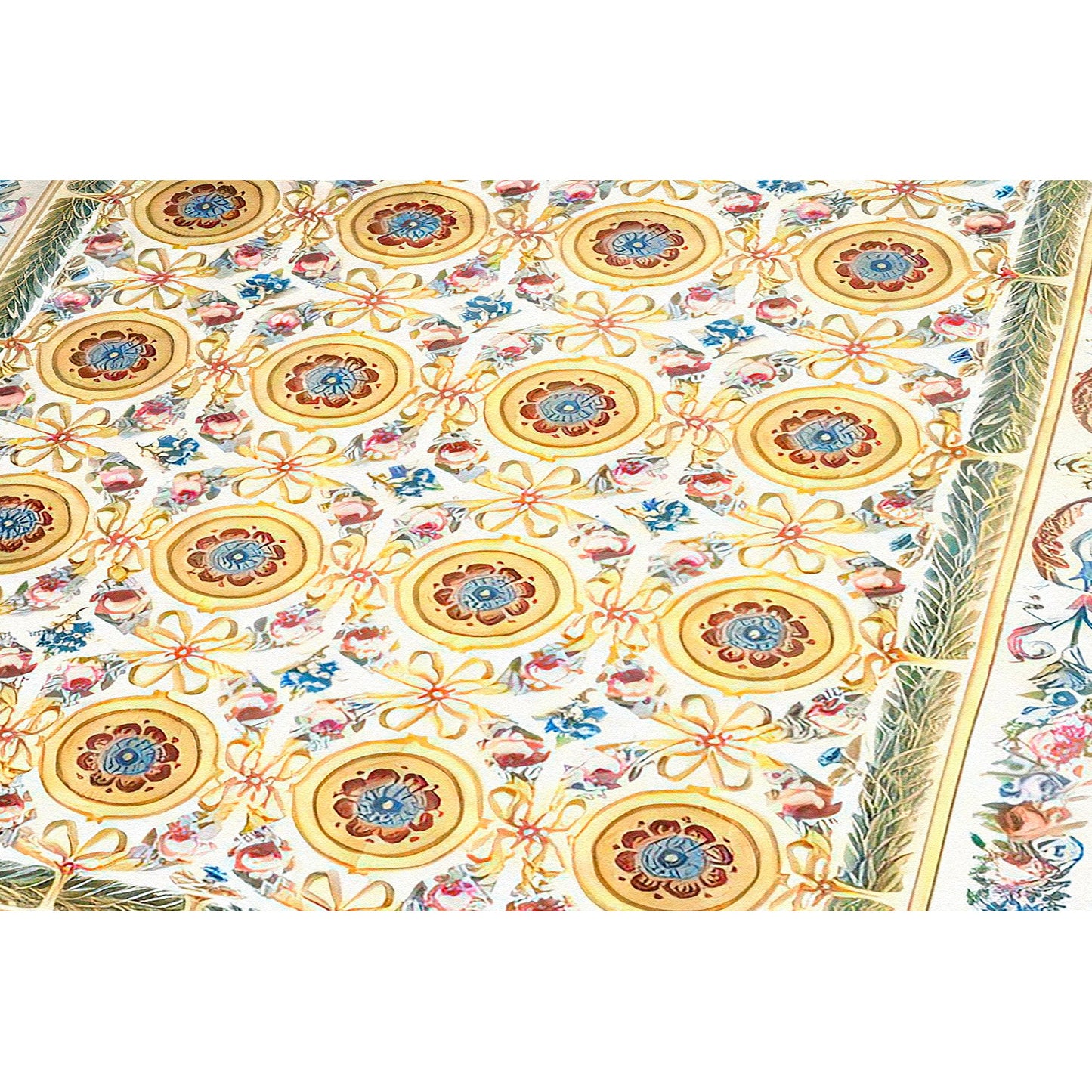 RENAISSANCE SAVONNERIE S-187 IVORY / GREEN 11'11" X 18'