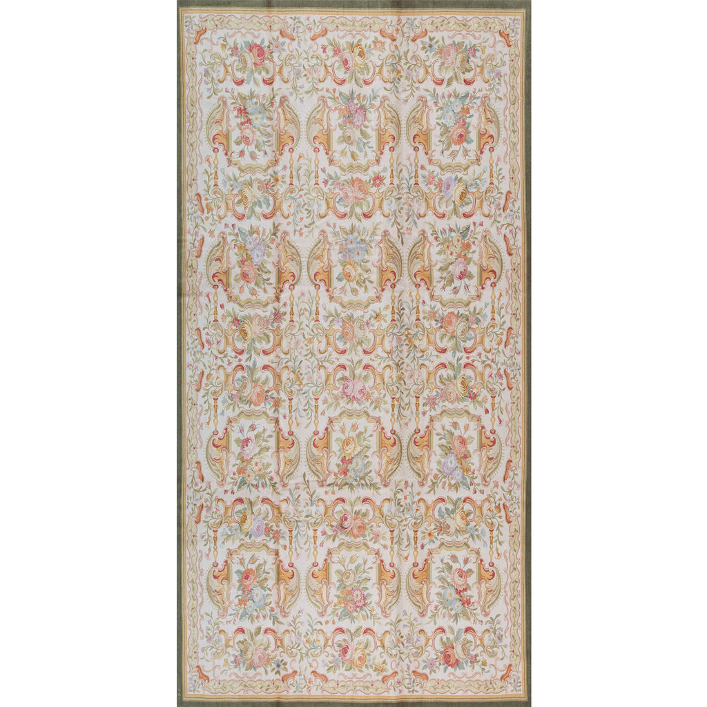 RENAISSANCE SAVONNERIE S138I IVORY / GREEN 10' X 20'