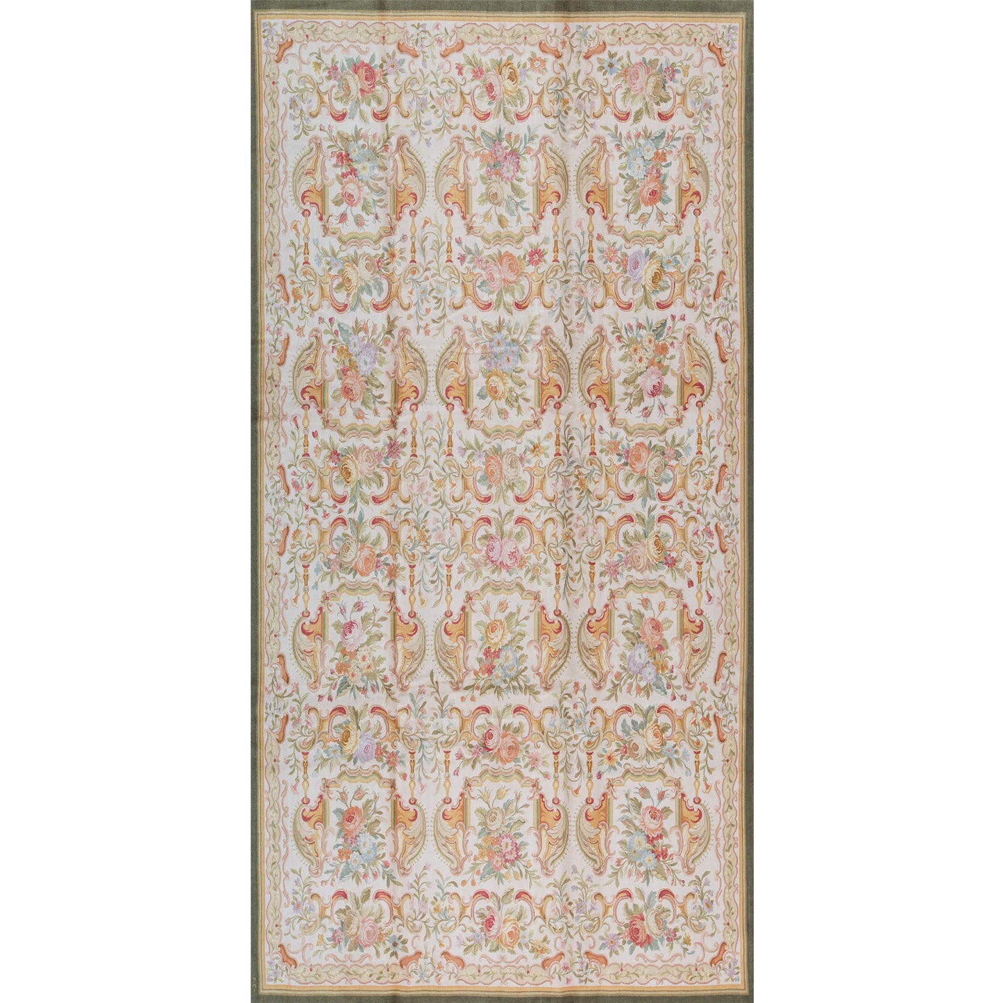 RENAISSANCE SAVONNERIE S138I IVORY / GREEN 10' X 20'