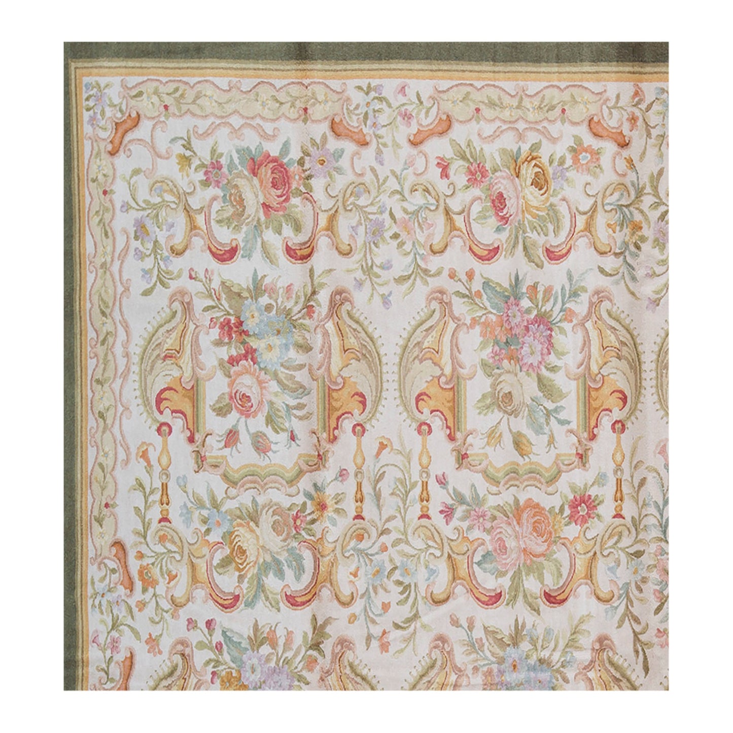 RENAISSANCE SAVONNERIE S138I IVORY / GREEN 10' X 20'