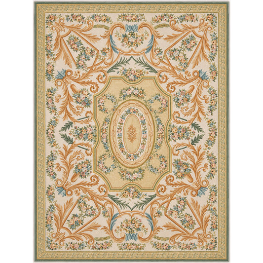 RENAISSANCE SAVONNERIE S-140 IVORY / GREEN 8'11" X 12'1"