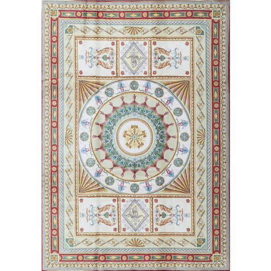 RENAISSANCE SAVONNERIE S-102 IVORY / ROSE 10' X 14'