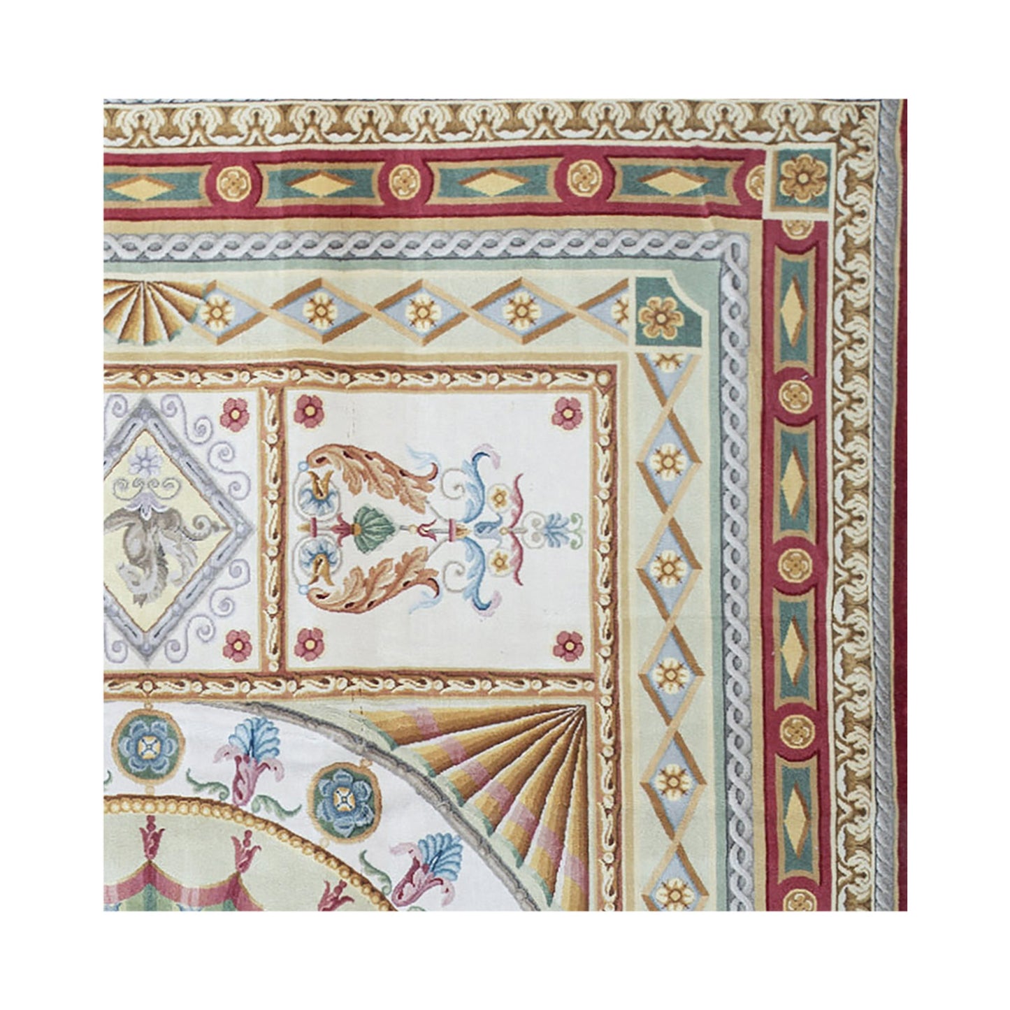RENAISSANCE SAVONNERIE S-102 IVORY / ROSE 10' X 14'