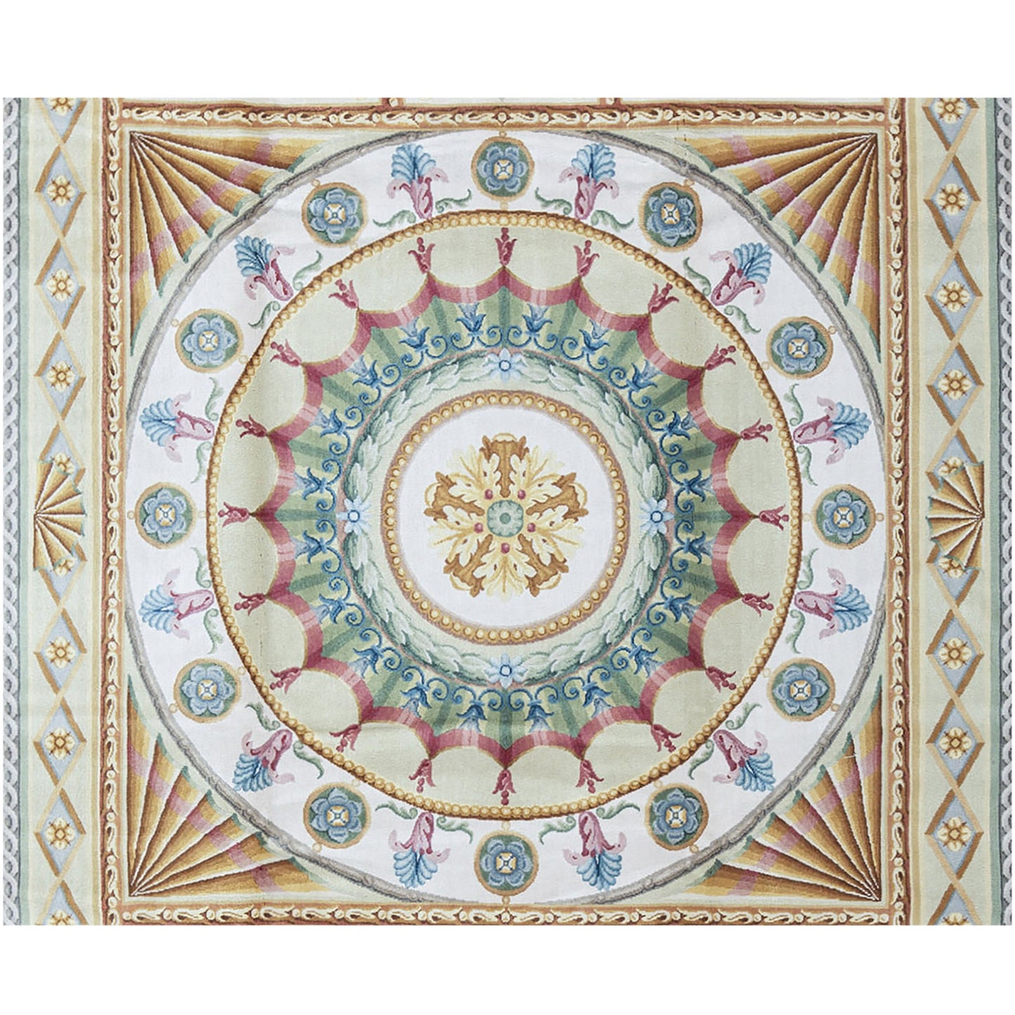RENAISSANCE SAVONNERIE S-102 IVORY / ROSE 10' X 14'