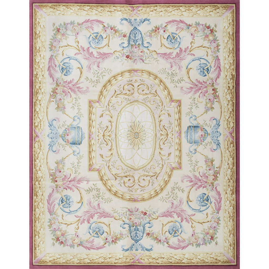 RENAISSANCE SAVONNERIE S-11R ROSE / IVORY 7'11" X 10'