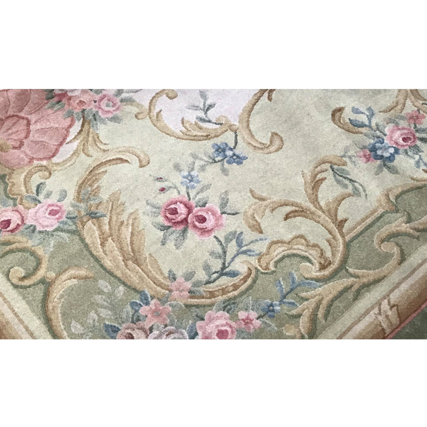 RENAISSANCE SAVONNERIE S146G IVORY / GREEN 6' X 9'1"