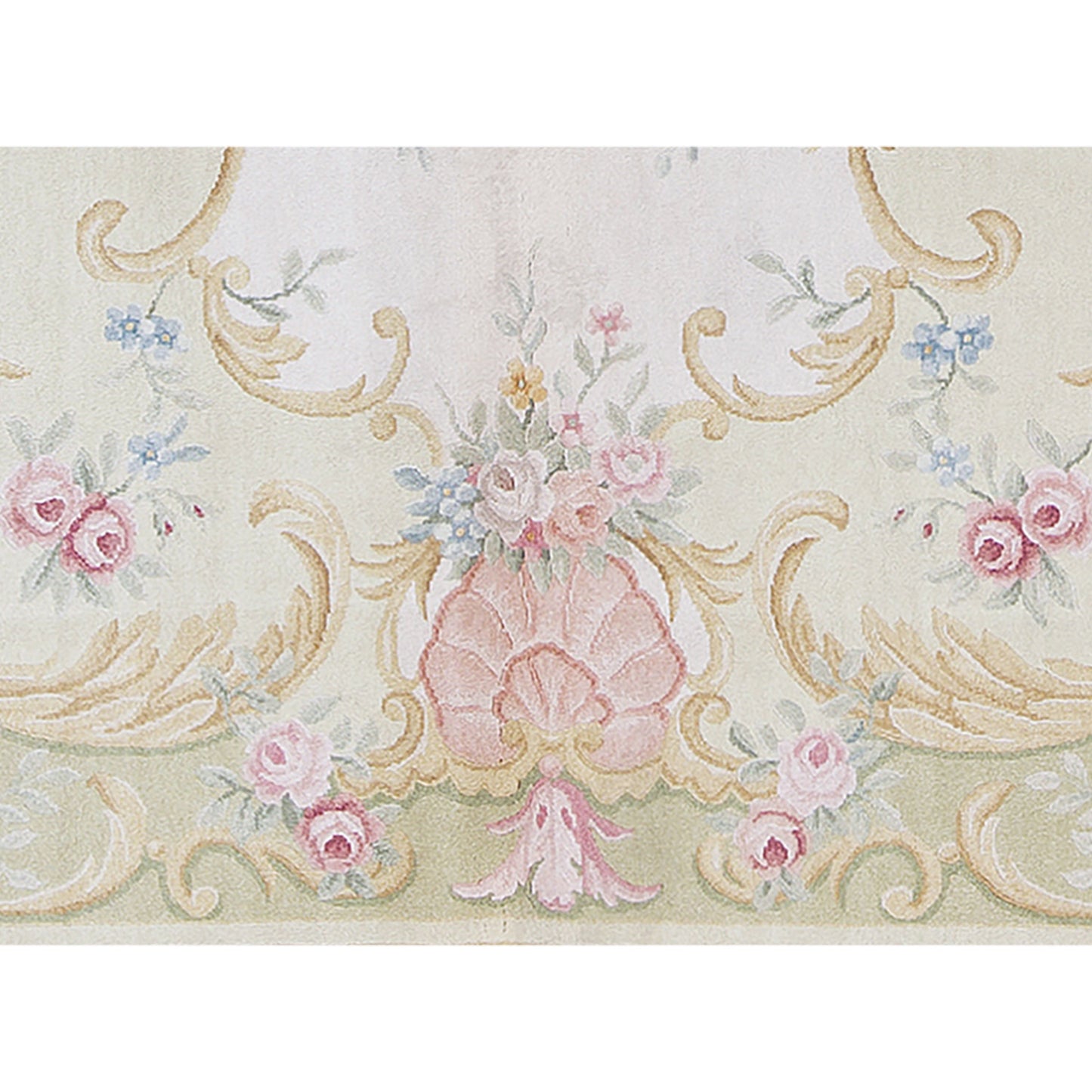 RENAISSANCE SAVONNERIE S146G IVORY / GREEN 6' X 9'1"
