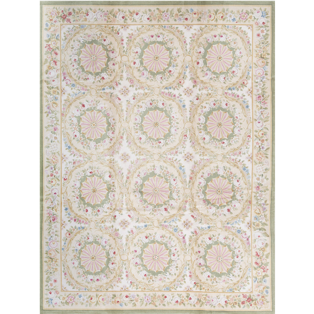 RENAISSANCE SAVONNERIE S-158 GOLD / GREEN 9' X 12'1"