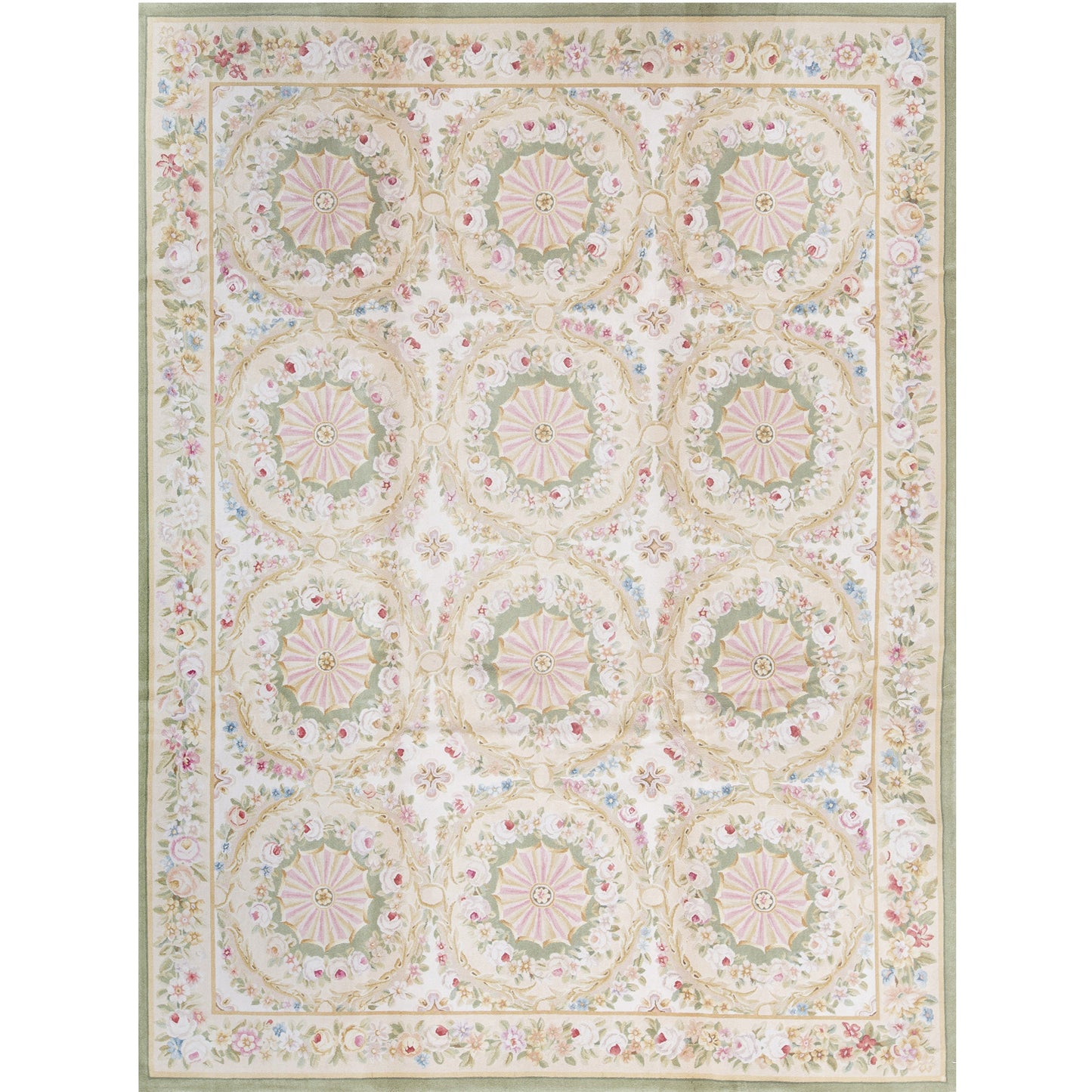 RENAISSANCE SAVONNERIE S-158 GOLD / GREEN 9' X 12'1"