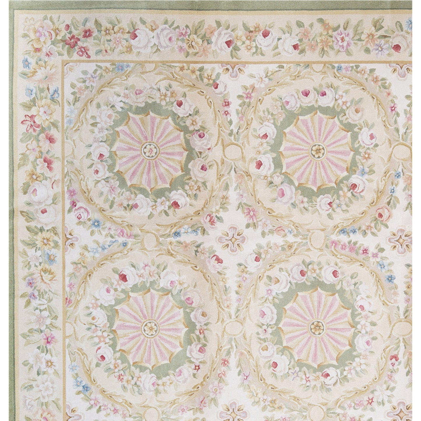 RENAISSANCE SAVONNERIE S-158 GOLD / GREEN 9' X 12'1"