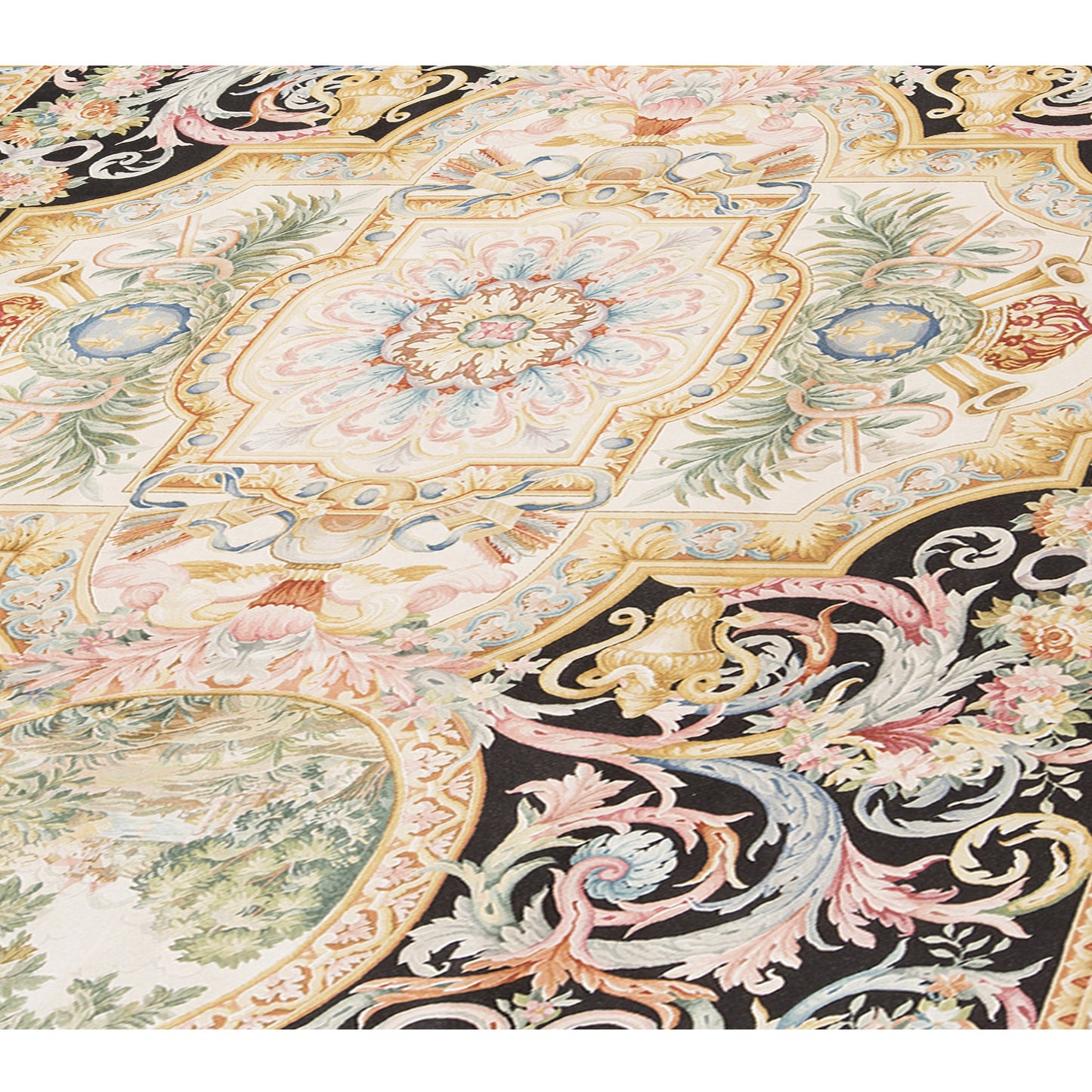 RENAISSANCE SAVONNERIE S190B BROWN / GOLD 10' X 14'