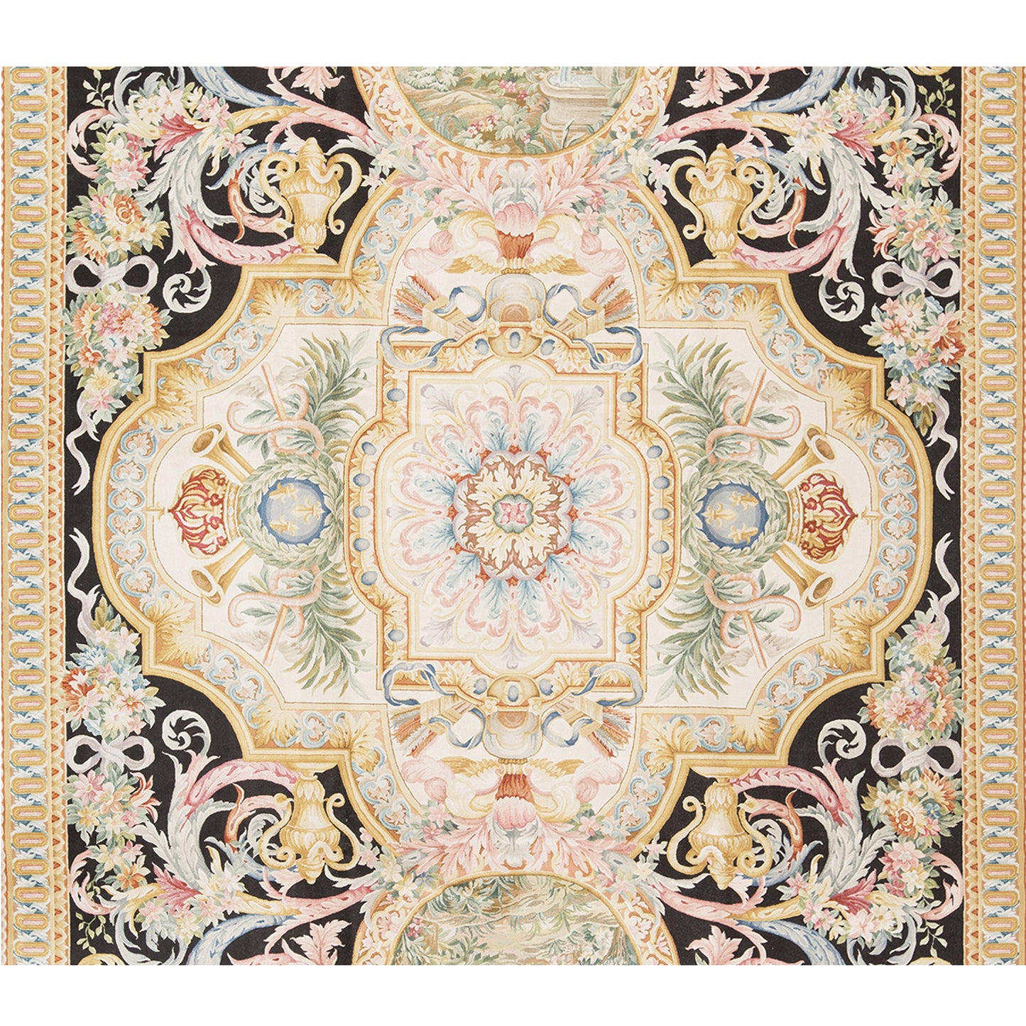 RENAISSANCE SAVONNERIE S190B BROWN / GOLD 10' X 14'