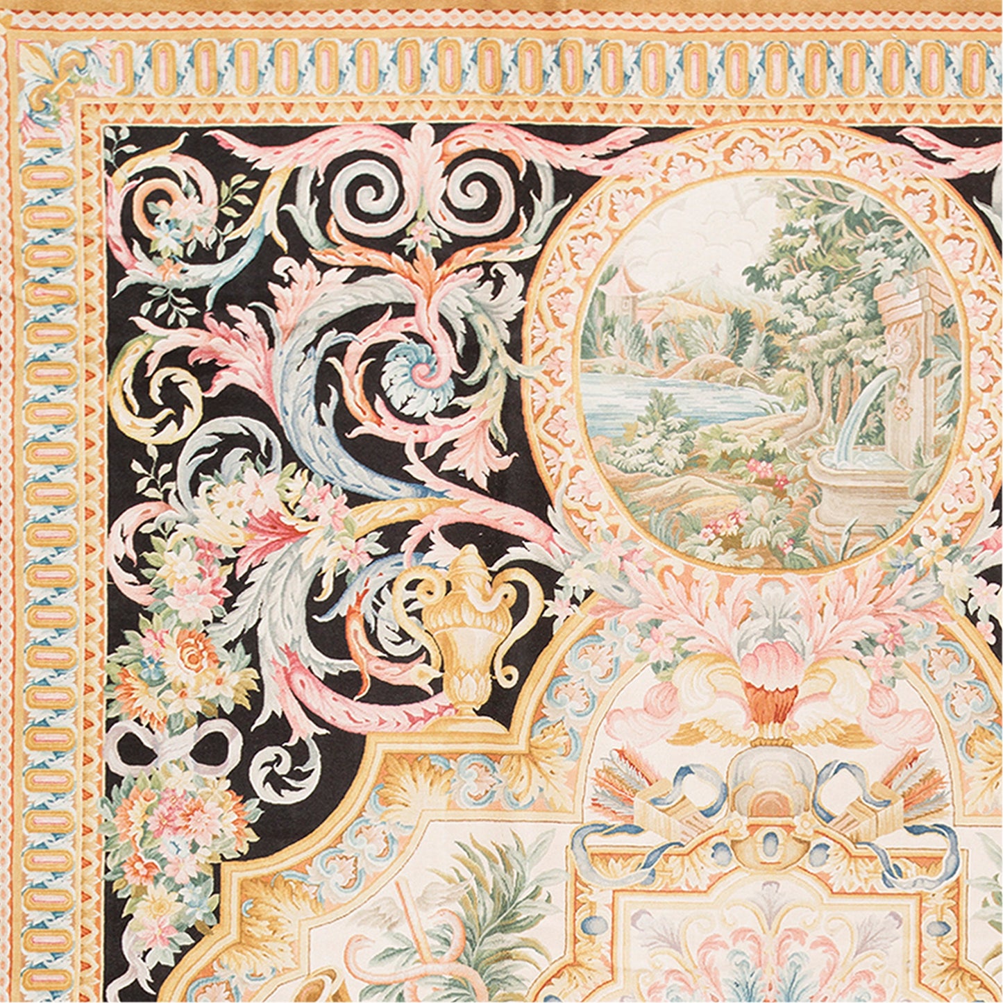 RENAISSANCE SAVONNERIE S190B BROWN / GOLD 10' X 14'