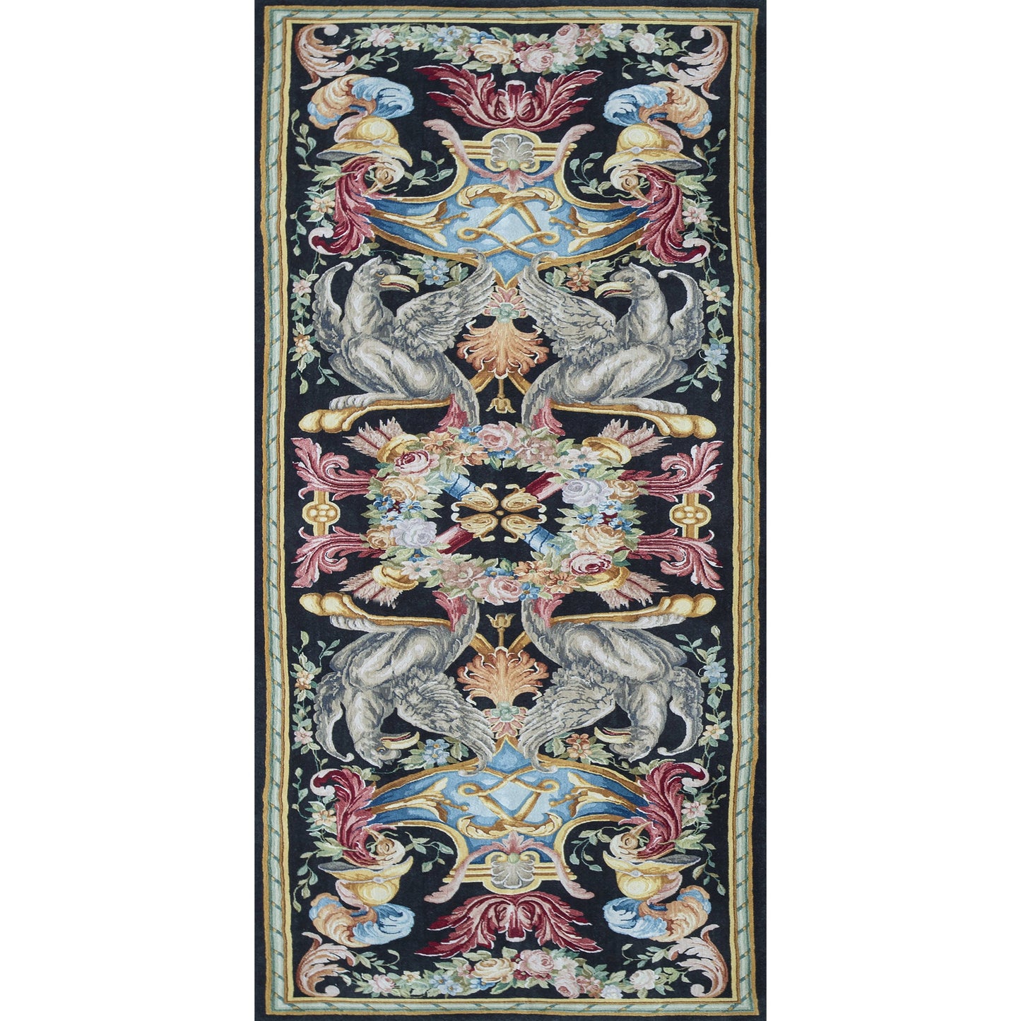 RENAISSANCE SAVONNERIE S118B BLACK / MULTI 10' X 20'