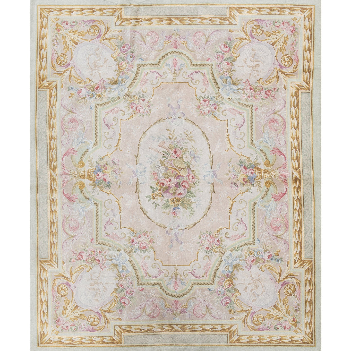 RENAISSANCE SAVONNERIE S-3-G BEIGE / GREEN 8'3" X 10'1"