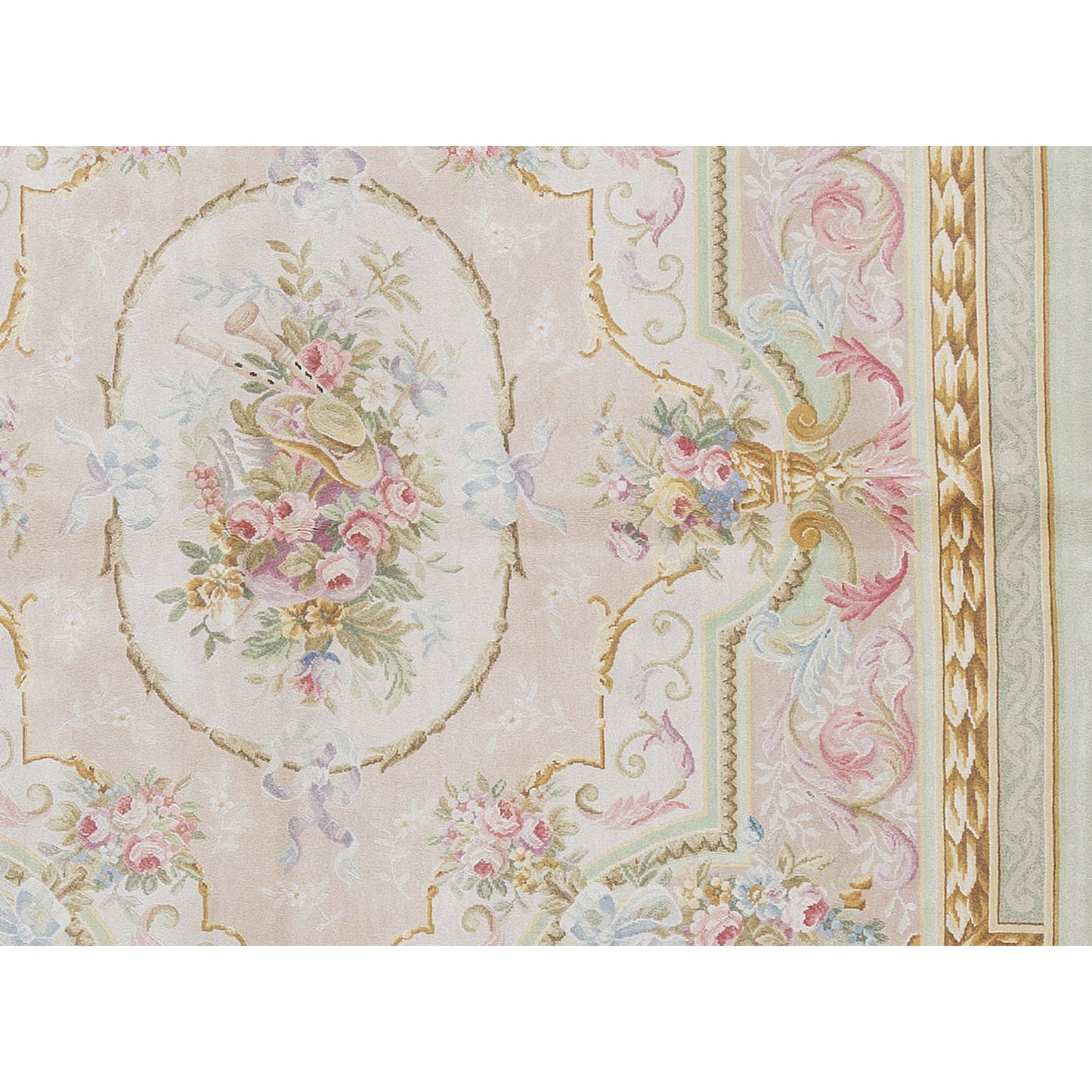 RENAISSANCE SAVONNERIE S-3-G BEIGE / GREEN 8'3" X 10'1"
