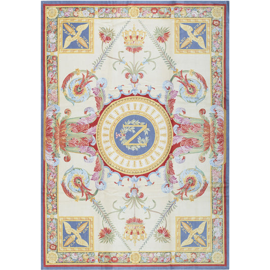RENAISSANCE SAVONNERIE S-184 BEIGE / BLUE 10' X 14'
