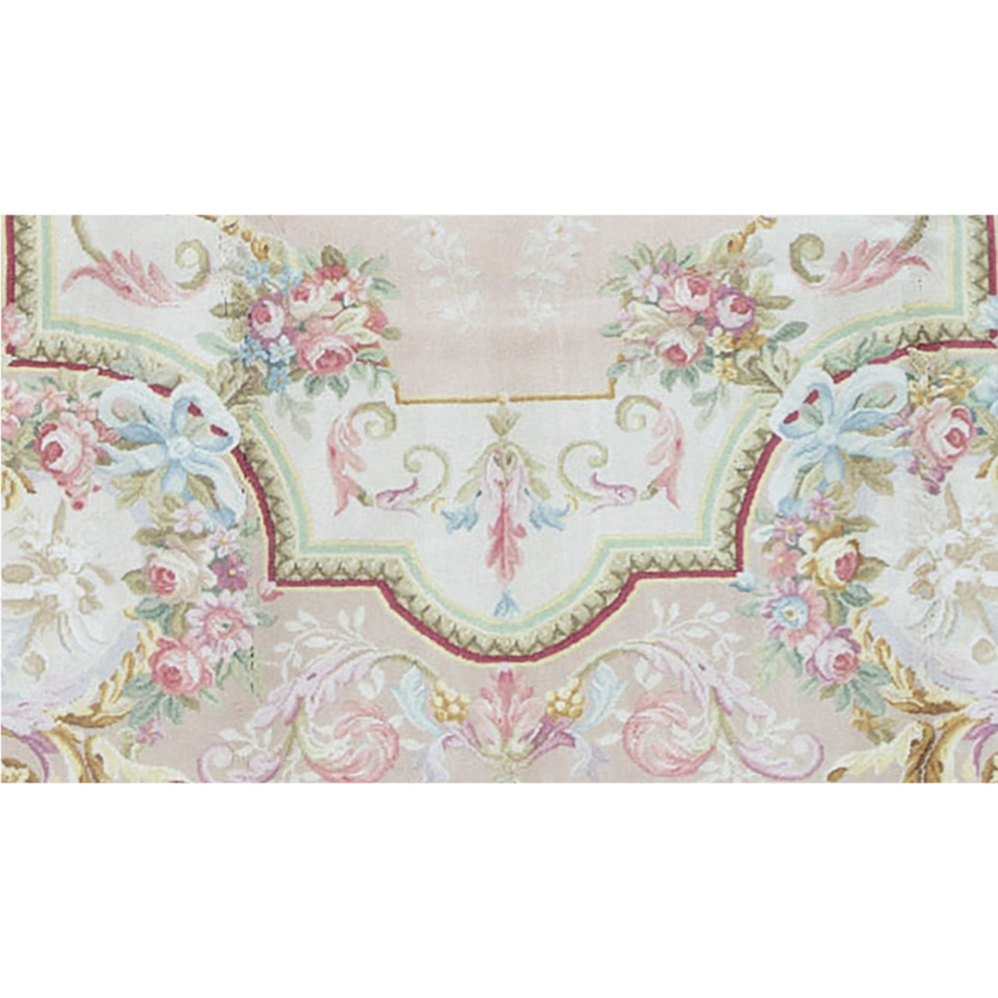 RENAISSANCE SAVONNERIE S3--- BEIGE / ROSE 7'9" X 11'9"