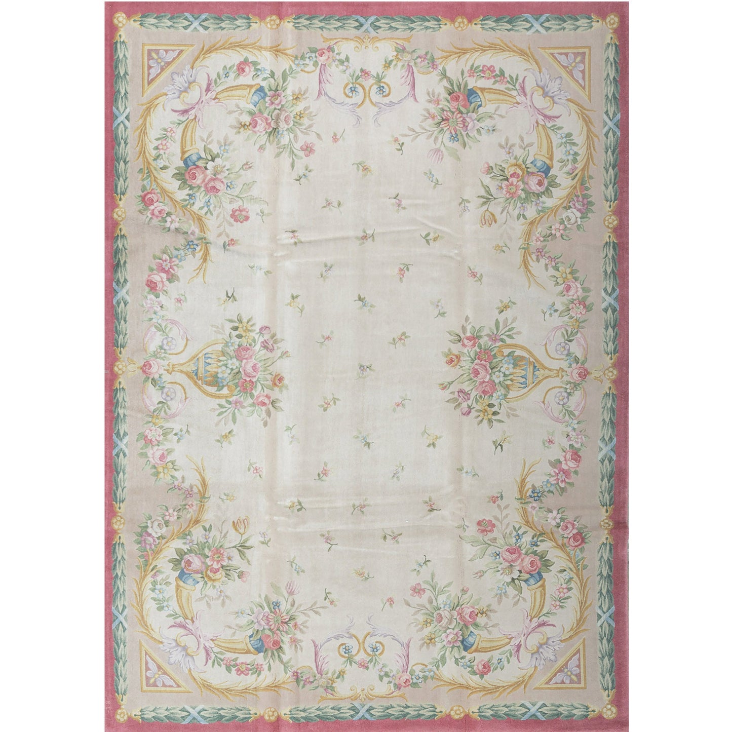 RENAISSANCE SAVONNERIE S7--- BEIGE / ROSE 10'1" X 14'2"