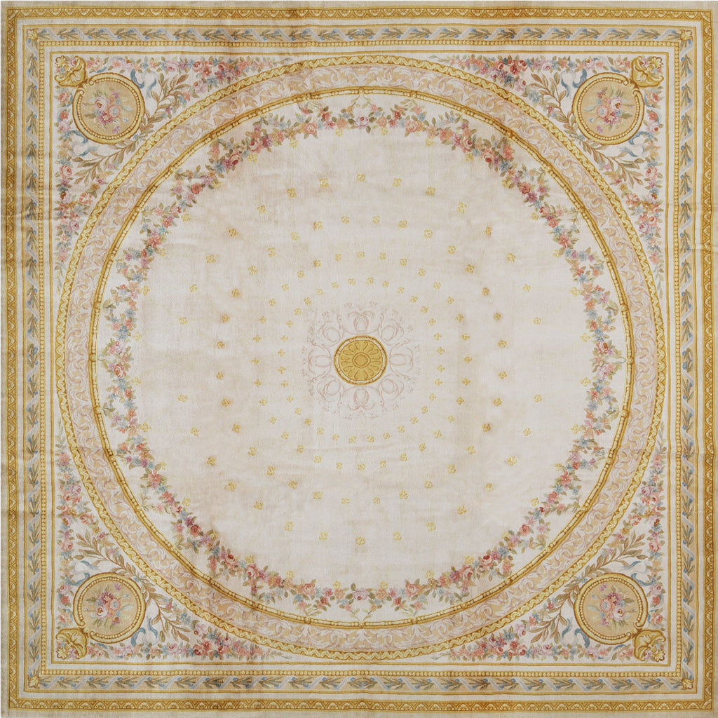 RENAISSANCE SAVONNERIE S-144 IVORY / BEIGE 10' X 10'