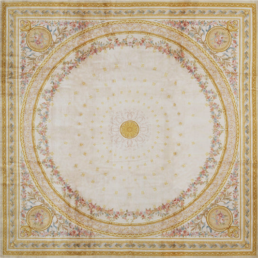 RENAISSANCE SAVONNERIE S-144 IVORY / BEIGE 10' X 10'