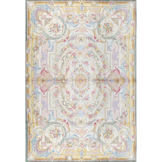 RENAISSANCE SAVONNERIE S-137 IVORY / GREEN 11'1" X 16'1"