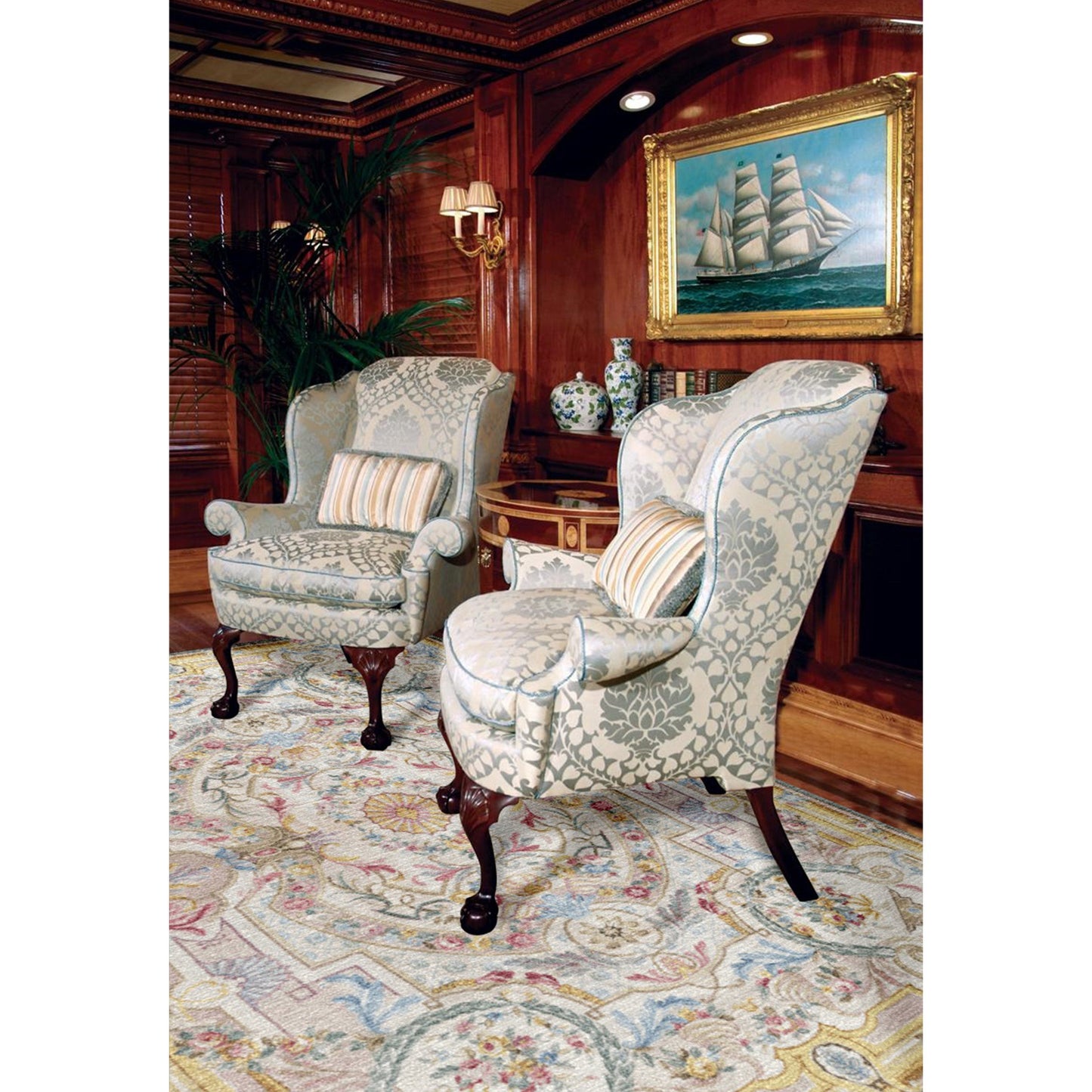 RENAISSANCE SAVONNERIE S-137 IVORY / GREEN 11'1" X 16'1"