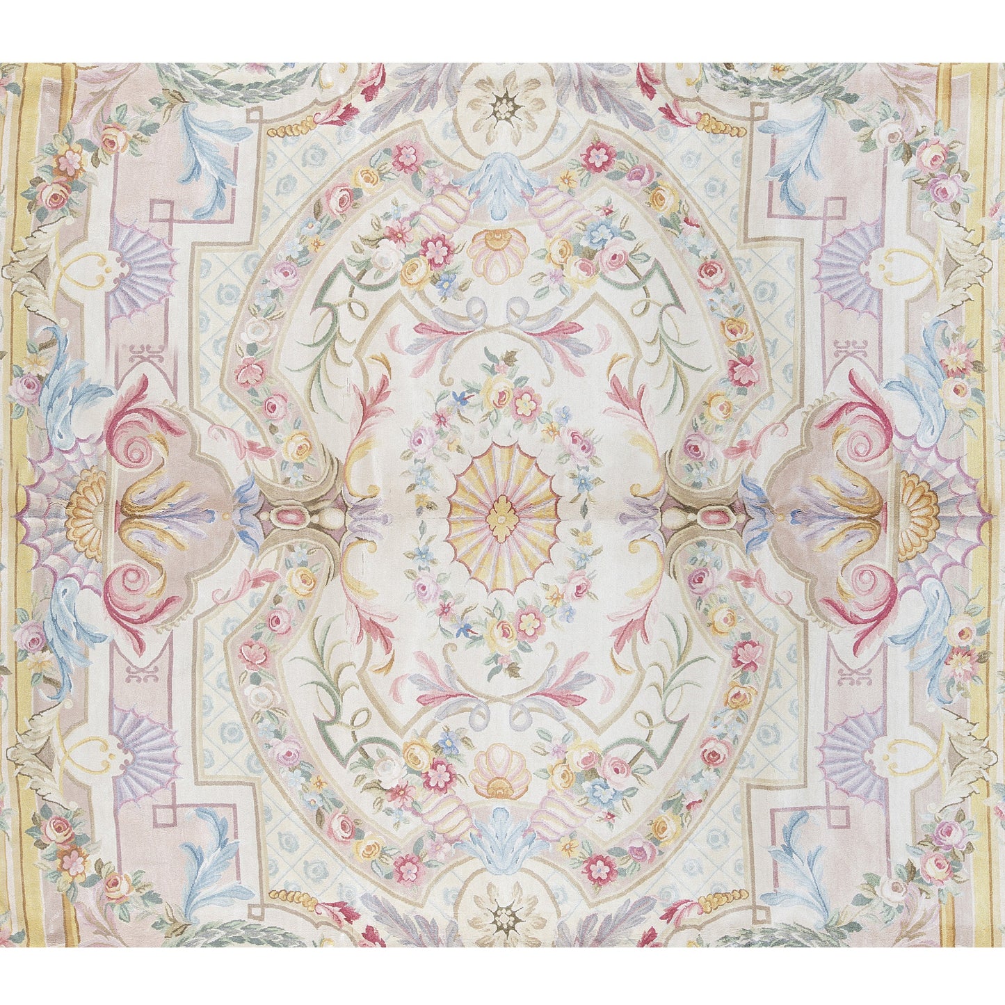 RENAISSANCE SAVONNERIE S-137 IVORY / GREEN 11'1" X 16'1"