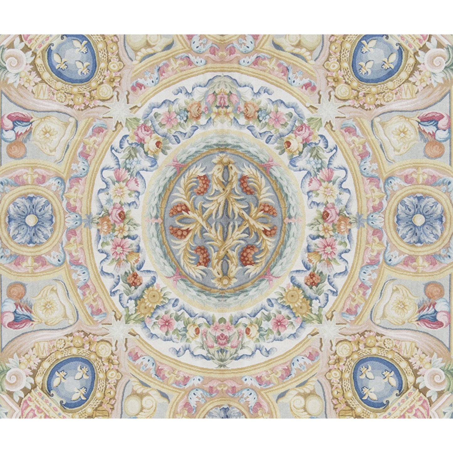 RENAISSANCE SAVONNERIE S-179 IVORY / BLACK 10'11" X 16'2"
