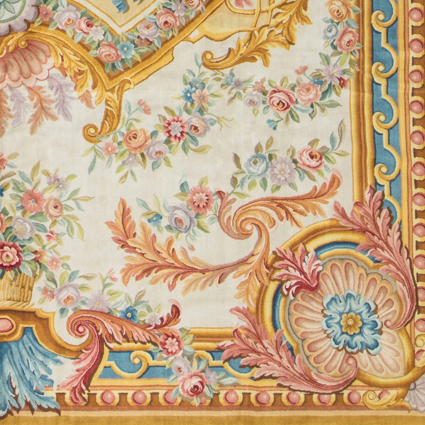 RENAISSANCE SAVONNERIE S-112 IVORY / LIGHT BLUE 12' X 18'1"