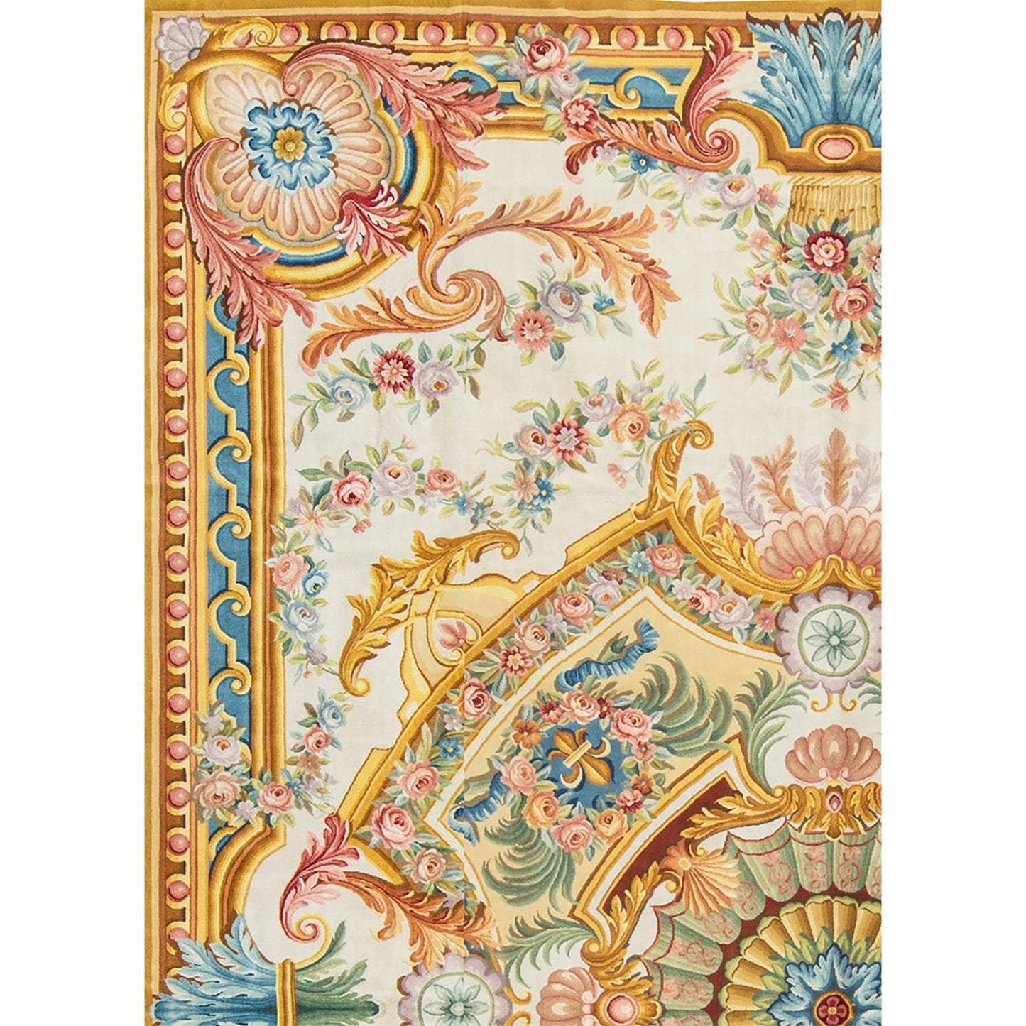 RENAISSANCE SAVONNERIE S-112 IVORY / LIGHT BLUE 12' X 18'1"